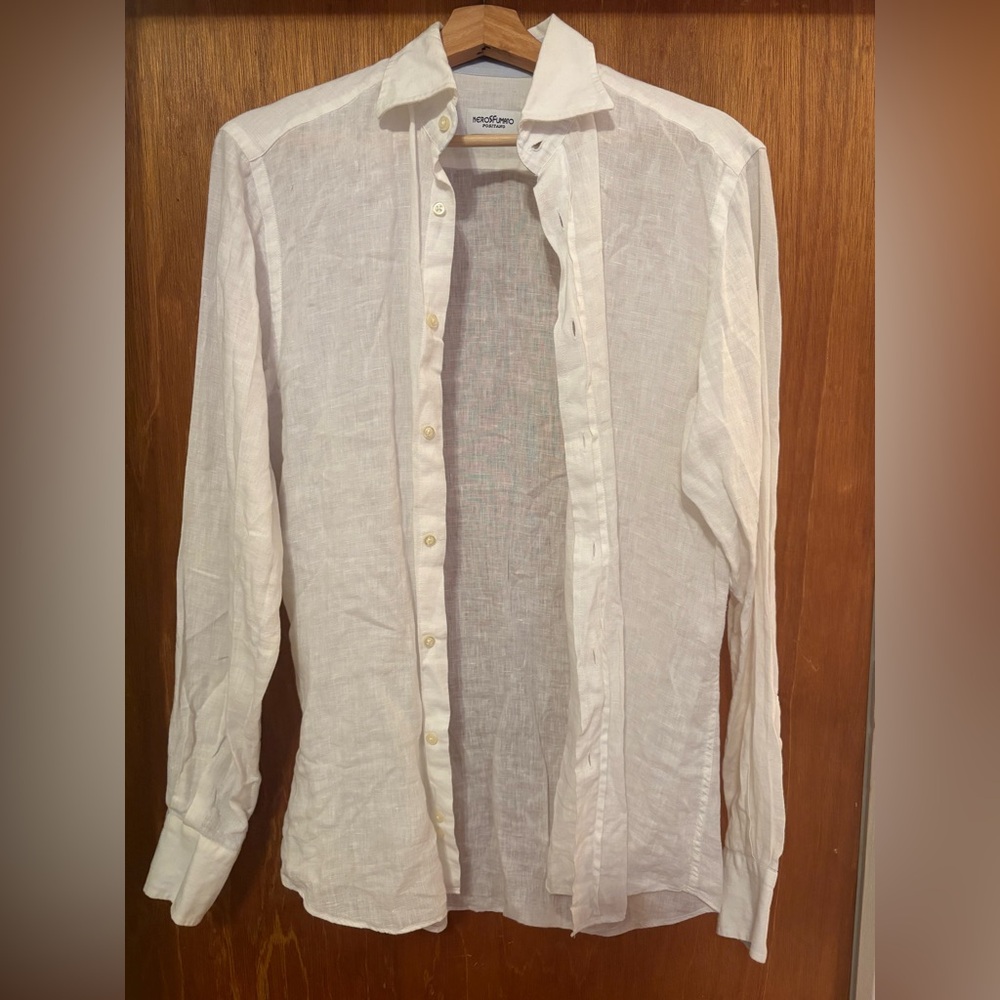Men's Classic White Button-Down Shirt